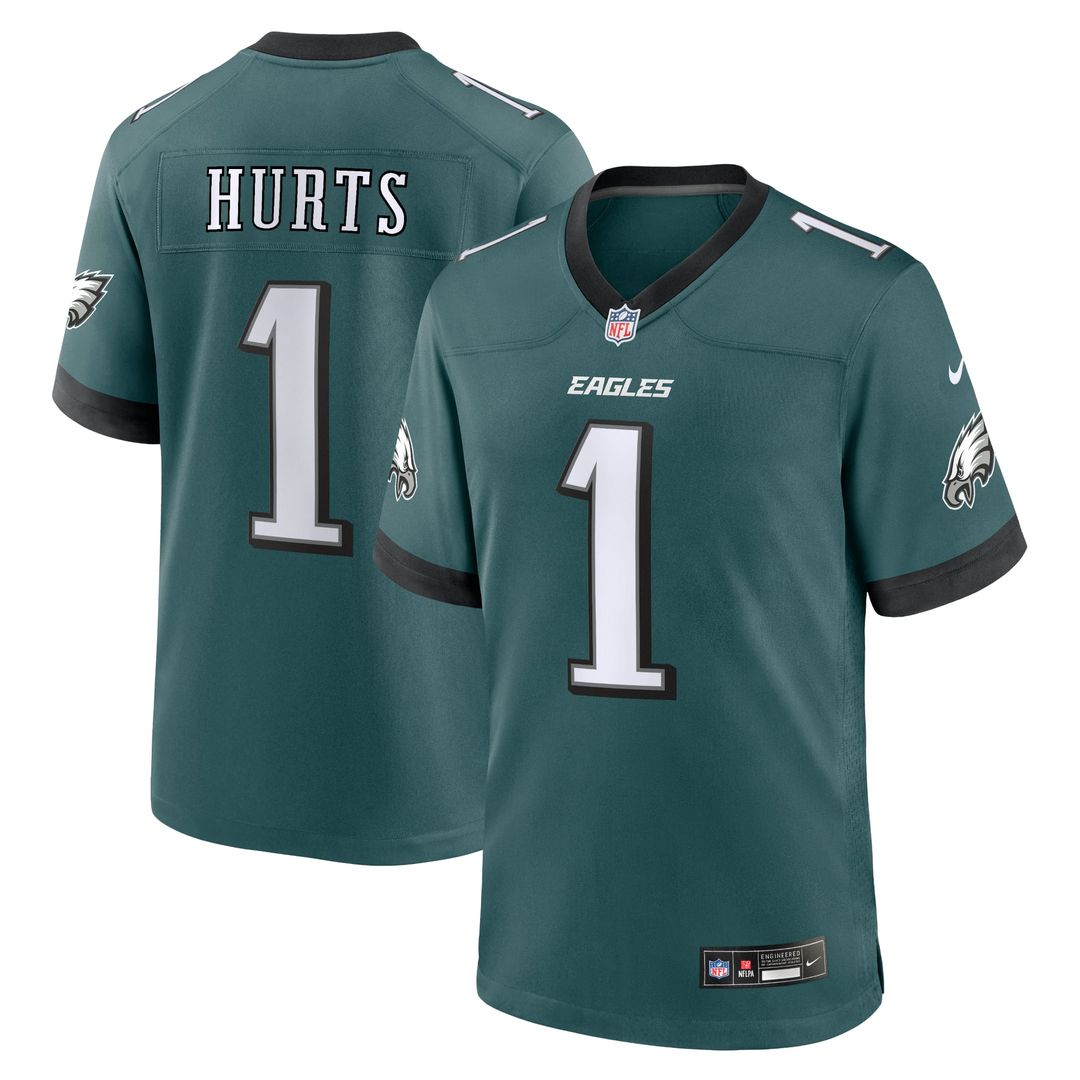 Philadelphia Eagles Jalen Hurts Nike Team Game Jersey - Midnight Green