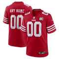 San Francisco 49ers Nike 80th Anniversary Custom Game Jersey - Scarlet