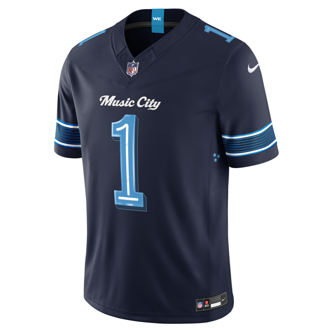 Tennessee Titans Cameron Ward Nike 2026 Rivalries Collection Stitched Limited Jersey - Navy