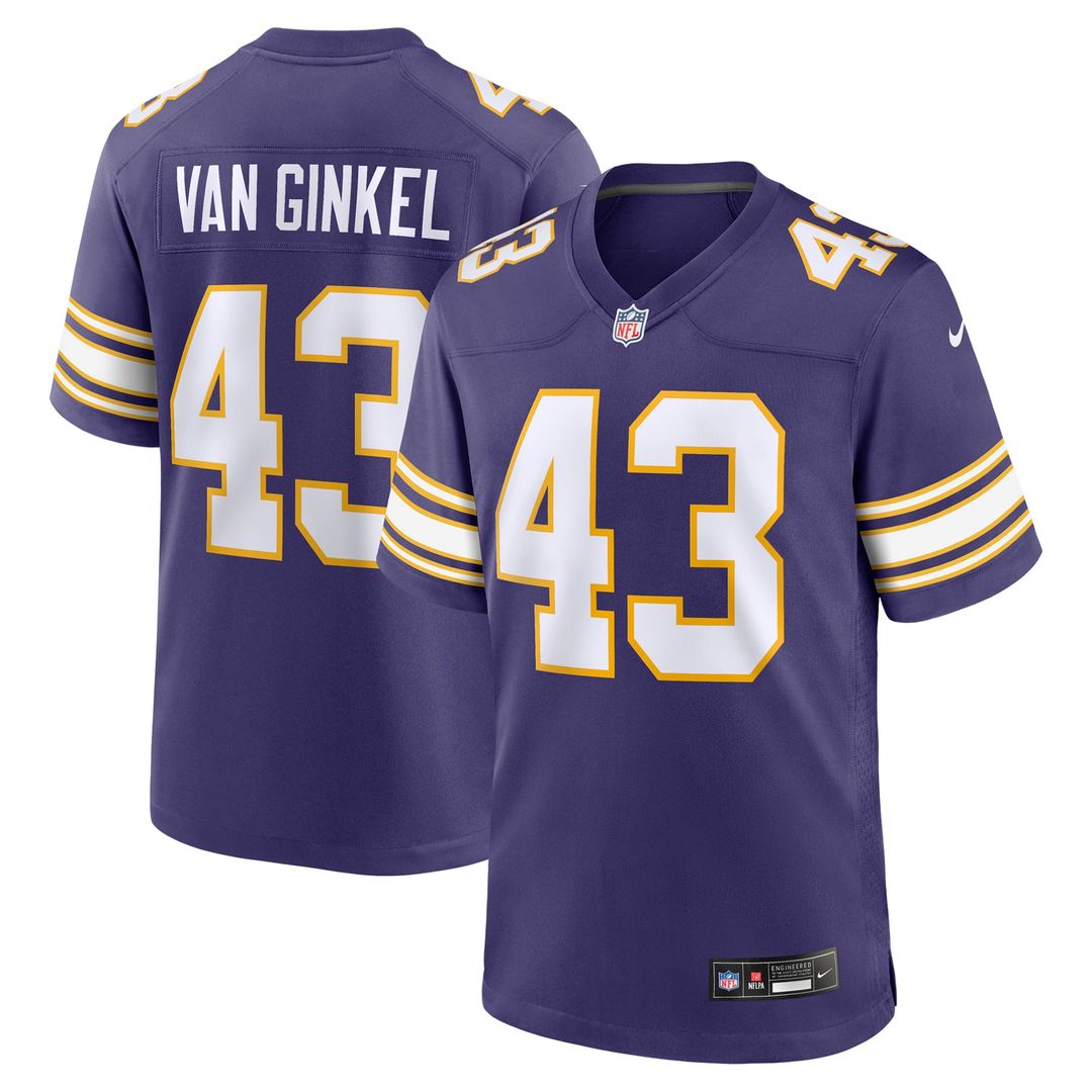 Minnesota Vikings Andrew Van Ginkel Nike Alternate Game Jersey - Purple
