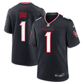 Houston Texans Nike #1 Dad Game Jersey - Navy