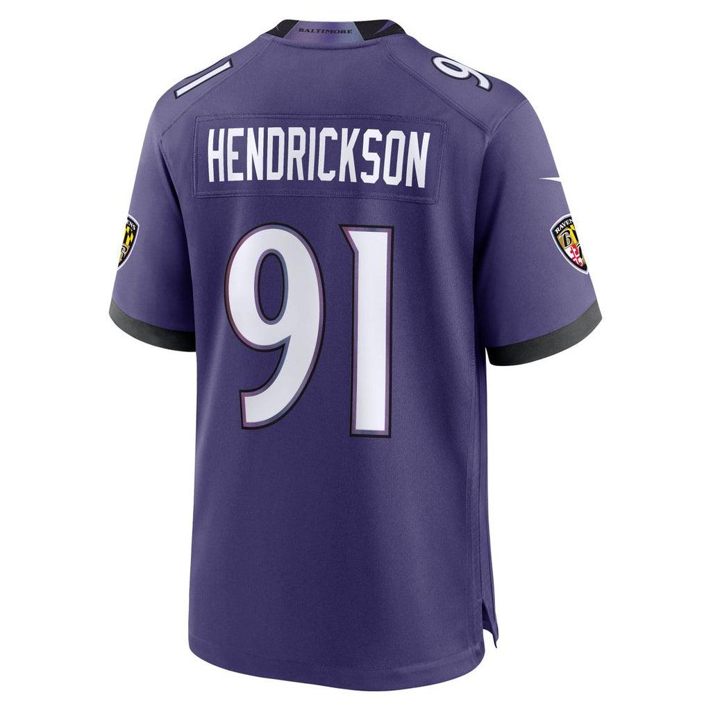 Baltimore Ravens Trey Hendrickson Nike Team Game Jersey - Purple