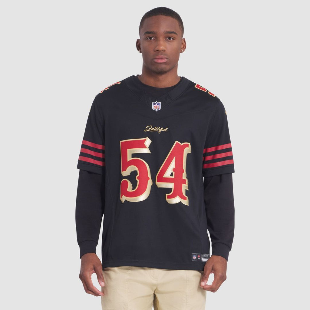 San Francisco 49ers Fred Warner Nike Rivalries Collection Stitched Limited Jersey - Black