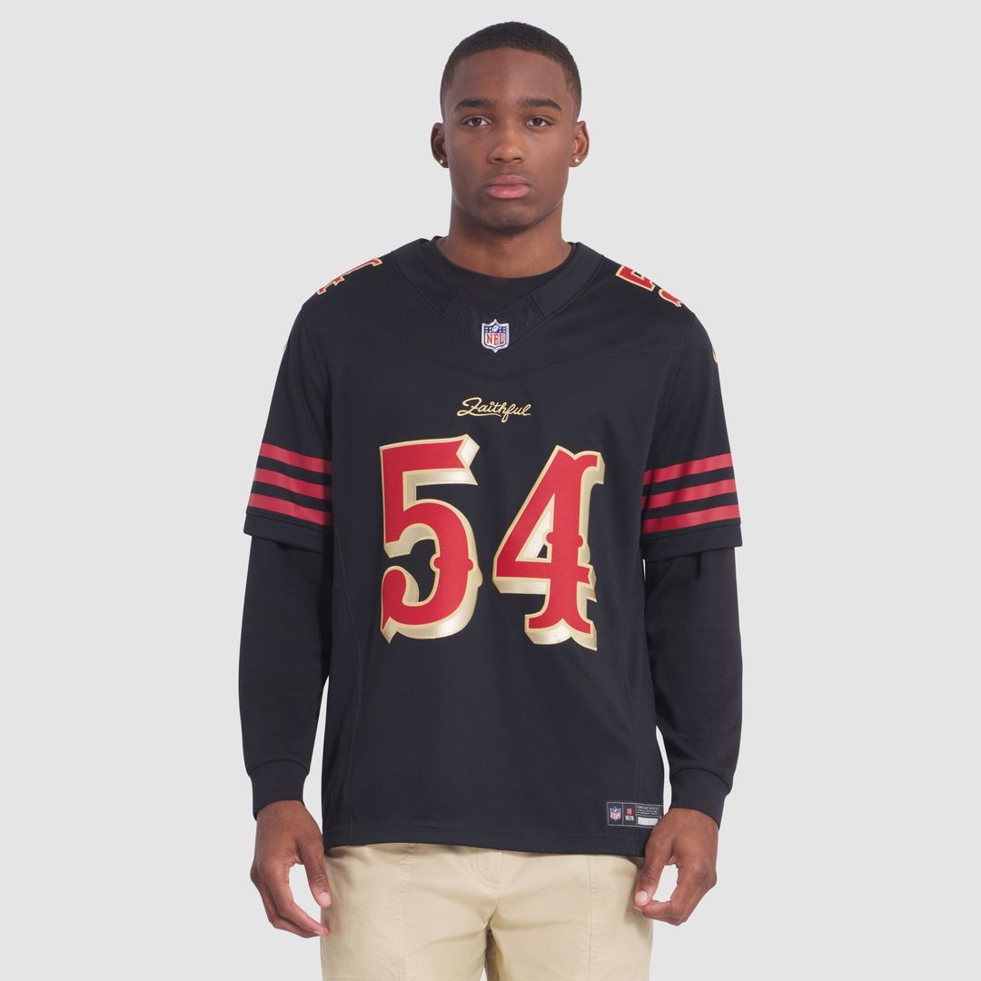 San Francisco 49ers Fred Warner Nike Rivalries Collection Stitched Limited Jersey - Black