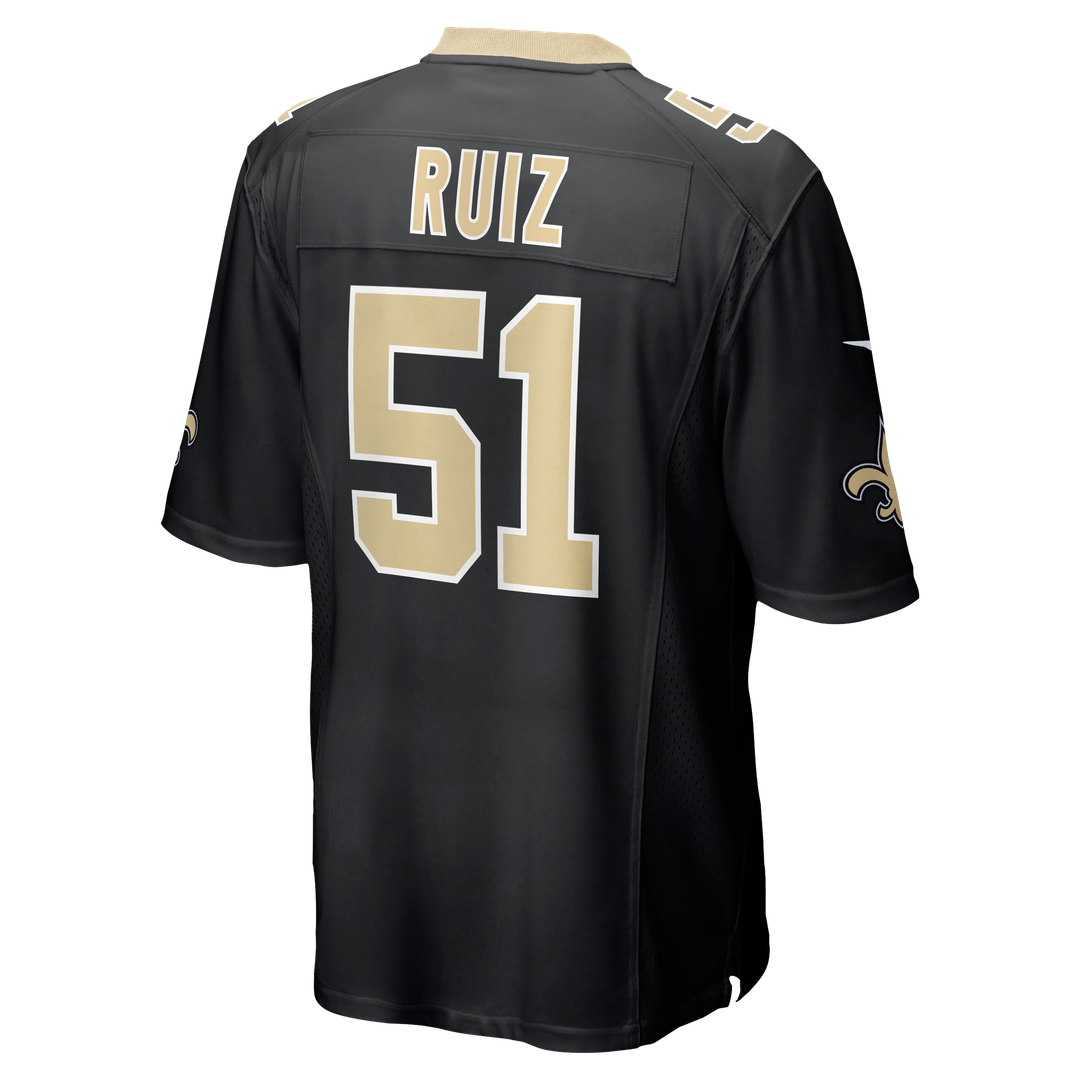 New Orleans Saints Cesar Ruiz Nike Player Game Jersey - Black