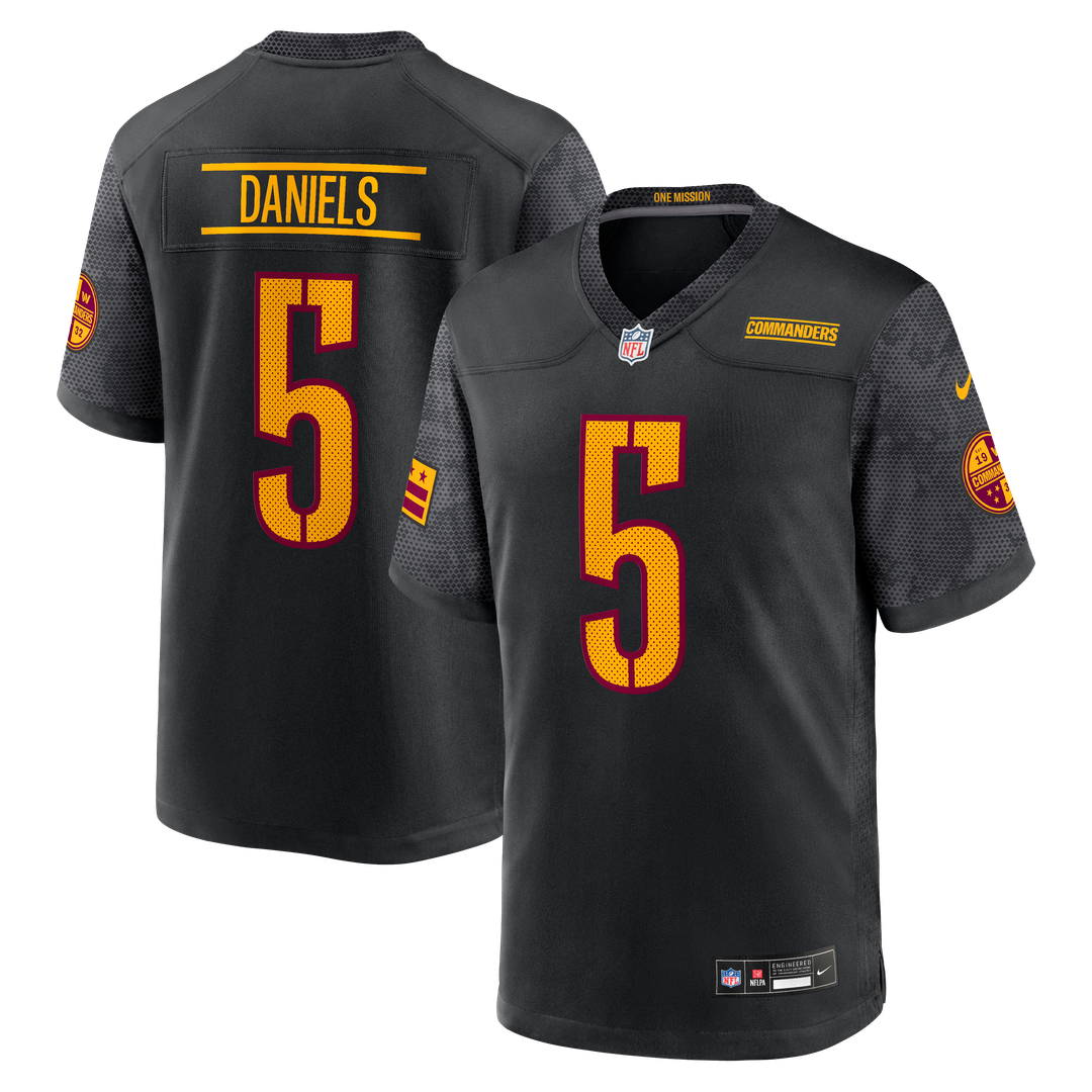 Washington Commanders Jayden Daniels Nike Alternate Game Player Jersey - Black