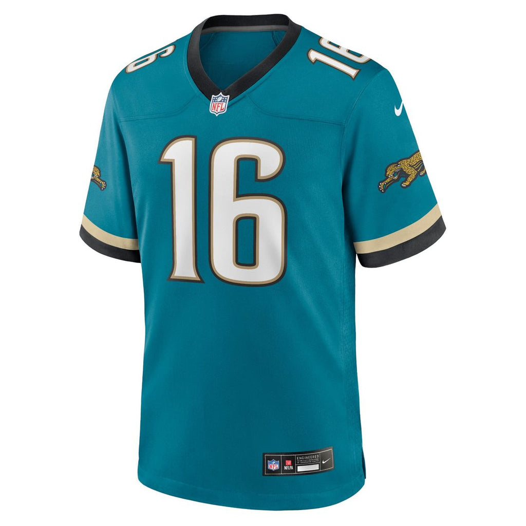 Jacksonville Jaguars Trevor Lawrence Nike Prowler Throwback Player Game Jersey - Teal