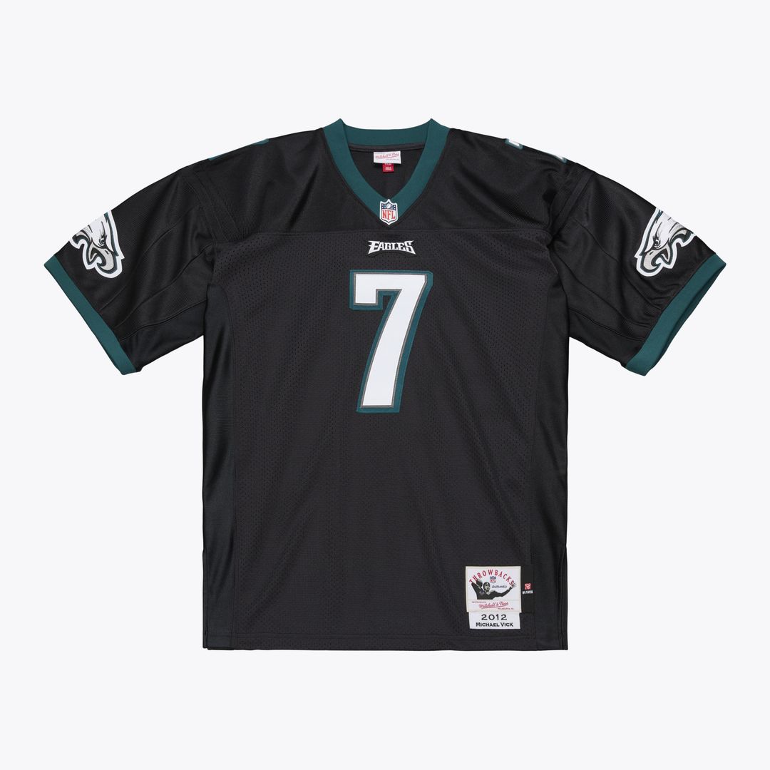 Philadelphia Eagles Michael Vick Mitchell & Ness 2012 Authentic Throwback Jersey - Black