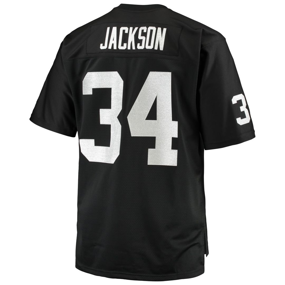 Las Vegas Raiders Bo Jackson Mitchell & Ness Big & Tall 1988 Retired Player Replica Jersey - Black