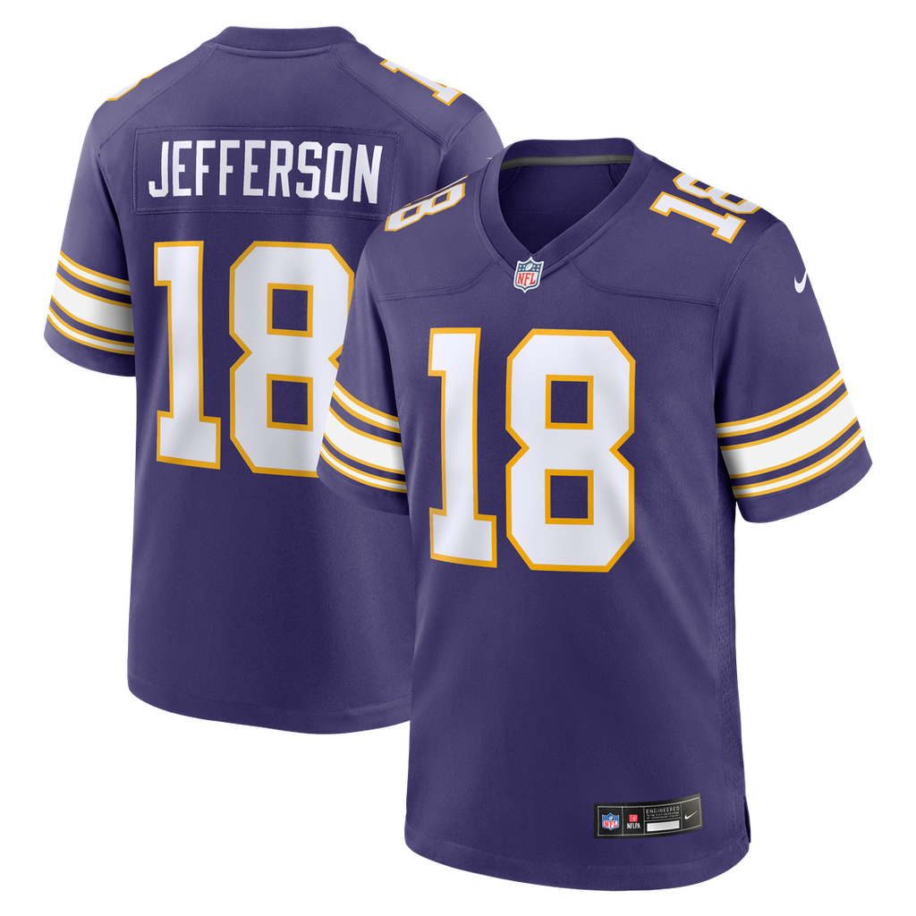 Minnesota Vikings Justin Jefferson Nike Classic Player Game Jersey - Purple