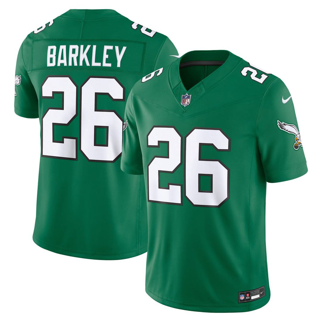 Philadelphia Eagles Saquon Barkley Nike Vapor F.U.S.E. Stitched Limited Jersey - White