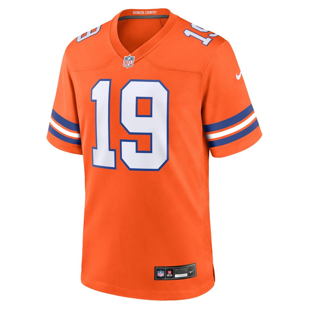 Denver Broncos Marvin Mims Jr Nike Mile High Collection 1977 Throwback Player Game Jersey - Orange