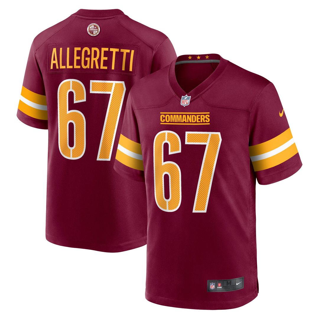 Washington Commanders Nick Allegretti Nike Game Jersey - Burgundy