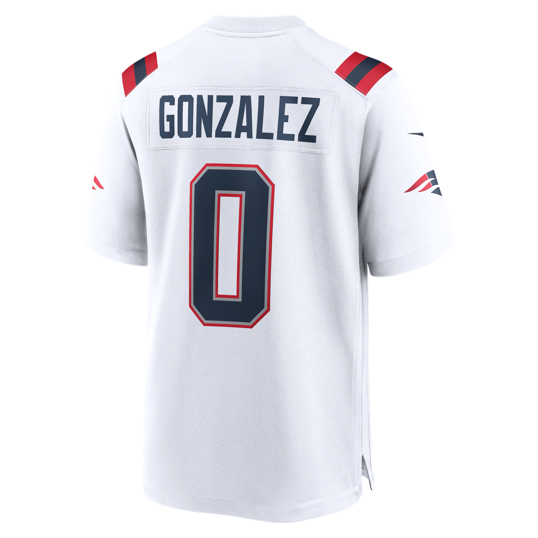 New England Patriots Christian Gonzalez Nike Game Jersey - White