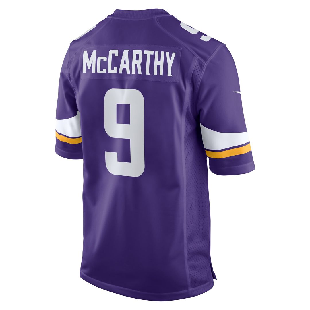 Minnesota Vikings J.J. McCarthy Nike Player Game Jersey - Purple