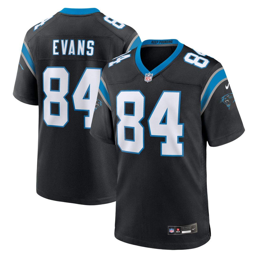 Carolina Panthers Mitchell Evans Nike Team Game Jersey - Black