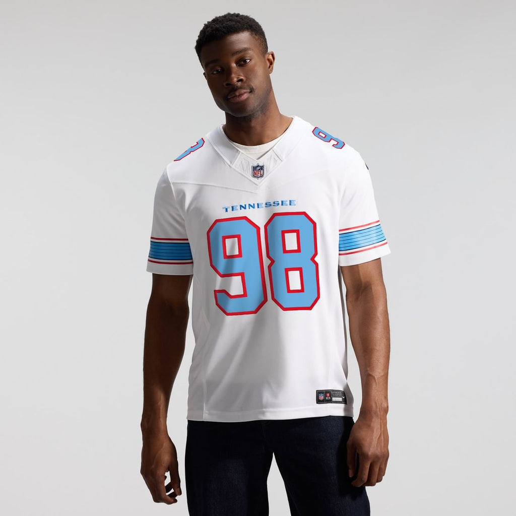 Tennessee Titans Jeffery Simmons Nike Team Vapor F.U.S.E. Stitched Limited Jersey - Light Blue
