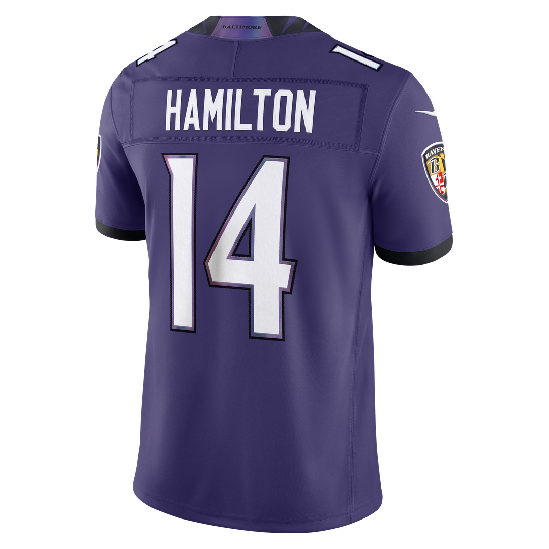 Baltimore Ravens Kyle Hamilton Nike Team Vapor F.U.S.E. Stitched Limited Jersey - Purple