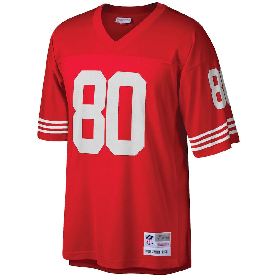 San Francisco 49ers Jerry Rice Mitchell & Ness Big & Tall 1990 Retired Player Replica Jersey - Scarlet