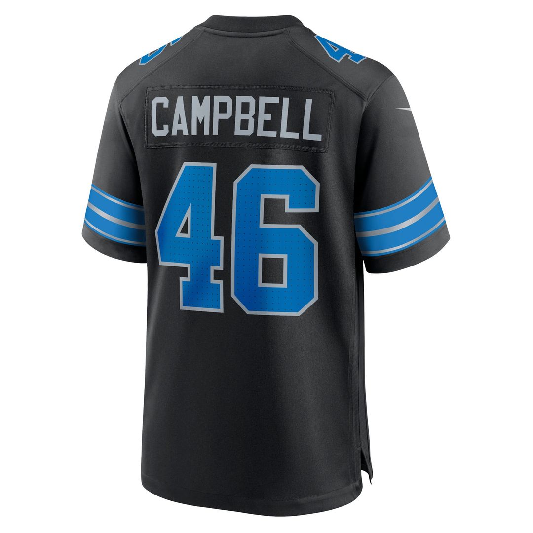 Detroit Lions Jack Campbell Nike 2nd Alternate Game Jersey - Black
