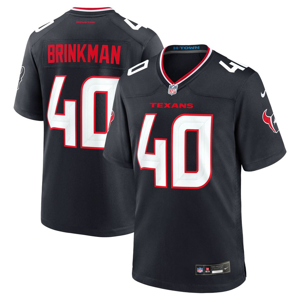 Houston Texans Austin Brinkman Nike Team Game Jersey - Navy