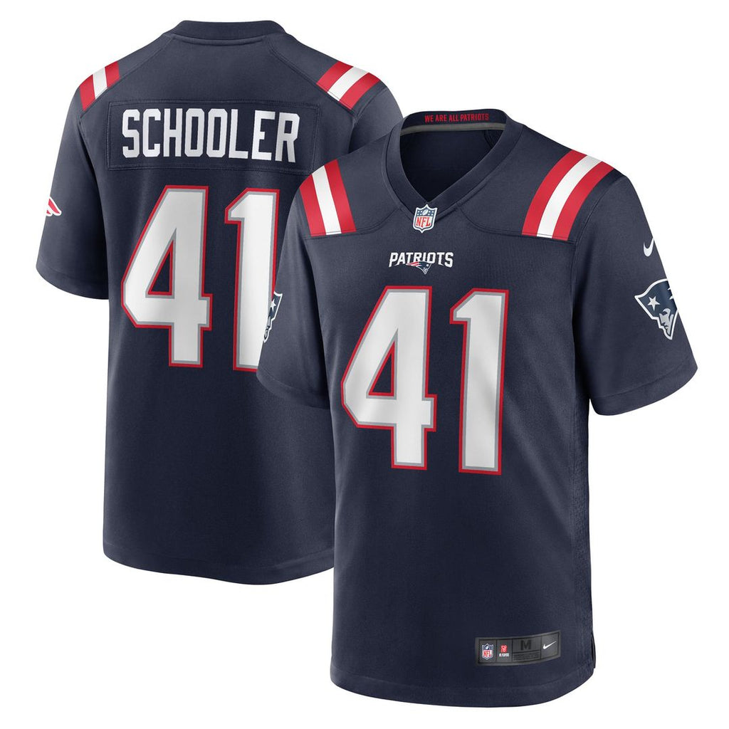 New England Patriots Brenden Schooler Nike Game Player Jersey - Navy