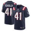 New England Patriots Brenden Schooler Nike Game Player Jersey - Navy
