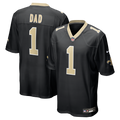 New Orleans Saints Number 1 Dad Nike Game Jersey - Black