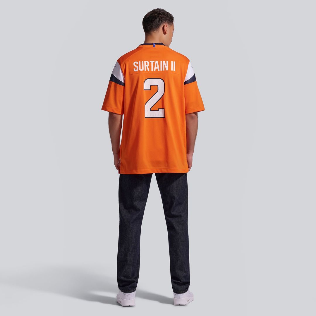 Denver Broncos Patrick Surtain II Nike Team Game Jersey - Orange