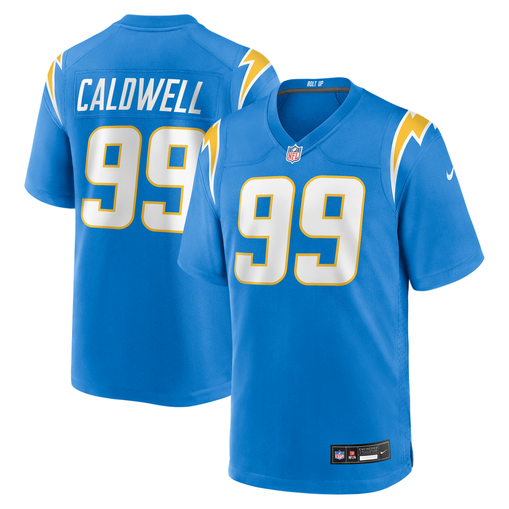 Los Angeles Chargers Jamaree Caldwell Nike Team Game Jersey - Powder Blue