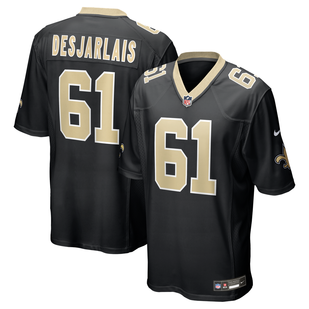 New Orleans Saints Drew Desjarlais Nike Game Player Jersey - Black