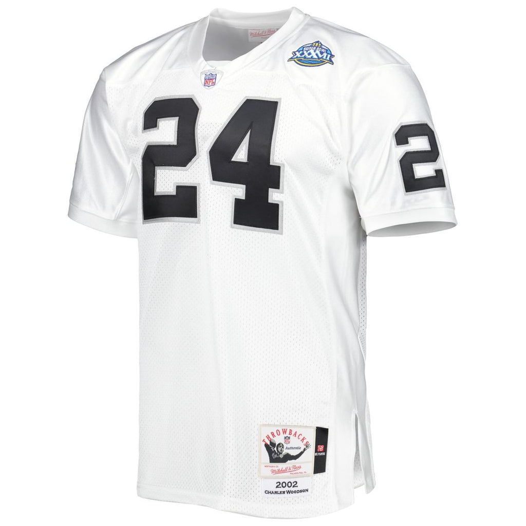 Las Vegas Raiders 2002 Charles Woodson Mitchell & Ness Authentic Throwback Retired Player Jersey - White