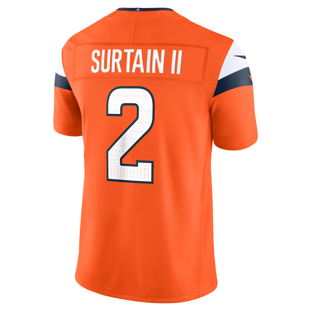 Denver Broncos Pat Surtain II Nike Alternate Vapor F.U.S.E. Stitched Limited Jersey - Navy