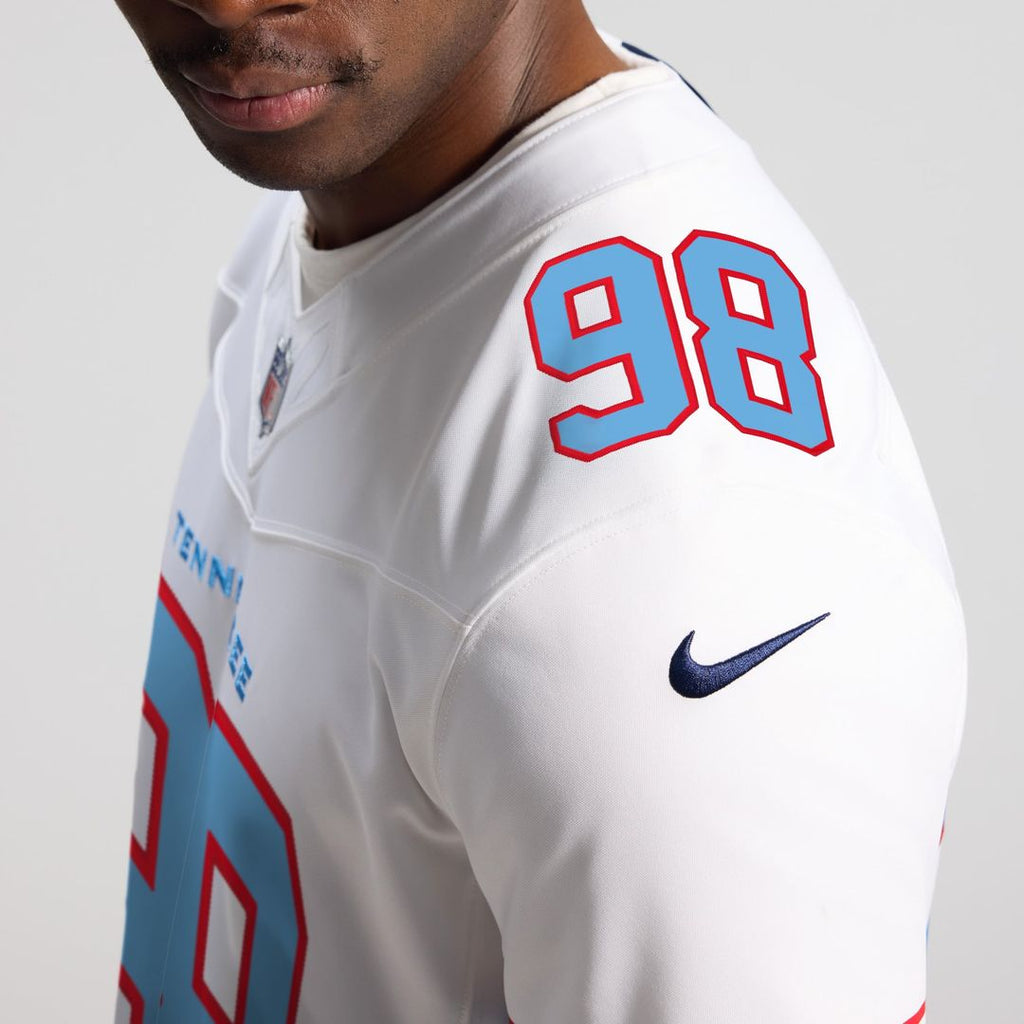 Tennessee Titans Jeffery Simmons Nike Team Vapor F.U.S.E. Stitched Limited Jersey - Light Blue