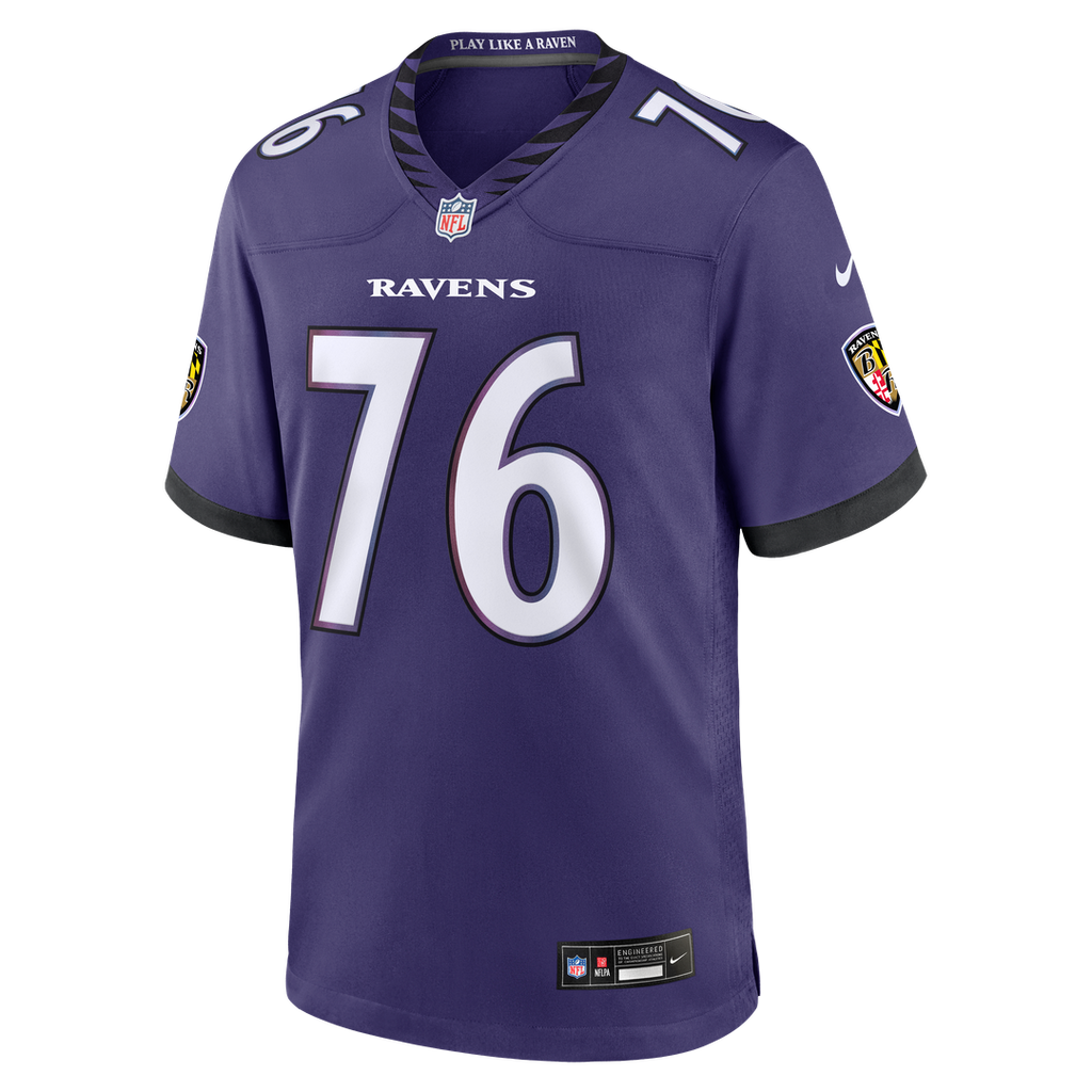 Baltimore Ravens Carson Vinson Nike Team Game Jersey - Purple