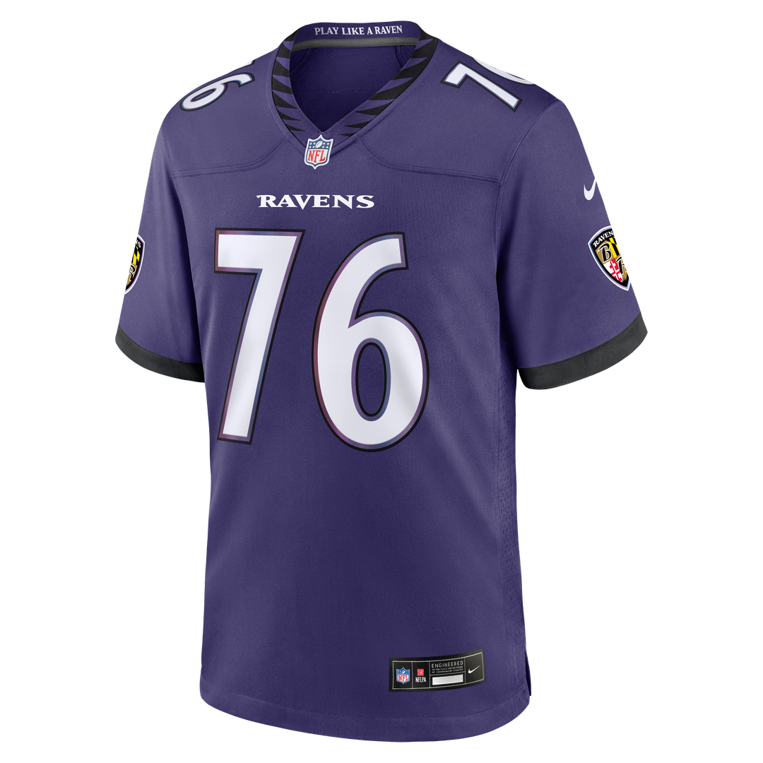Baltimore Ravens Carson Vinson Nike Team Game Jersey - Purple