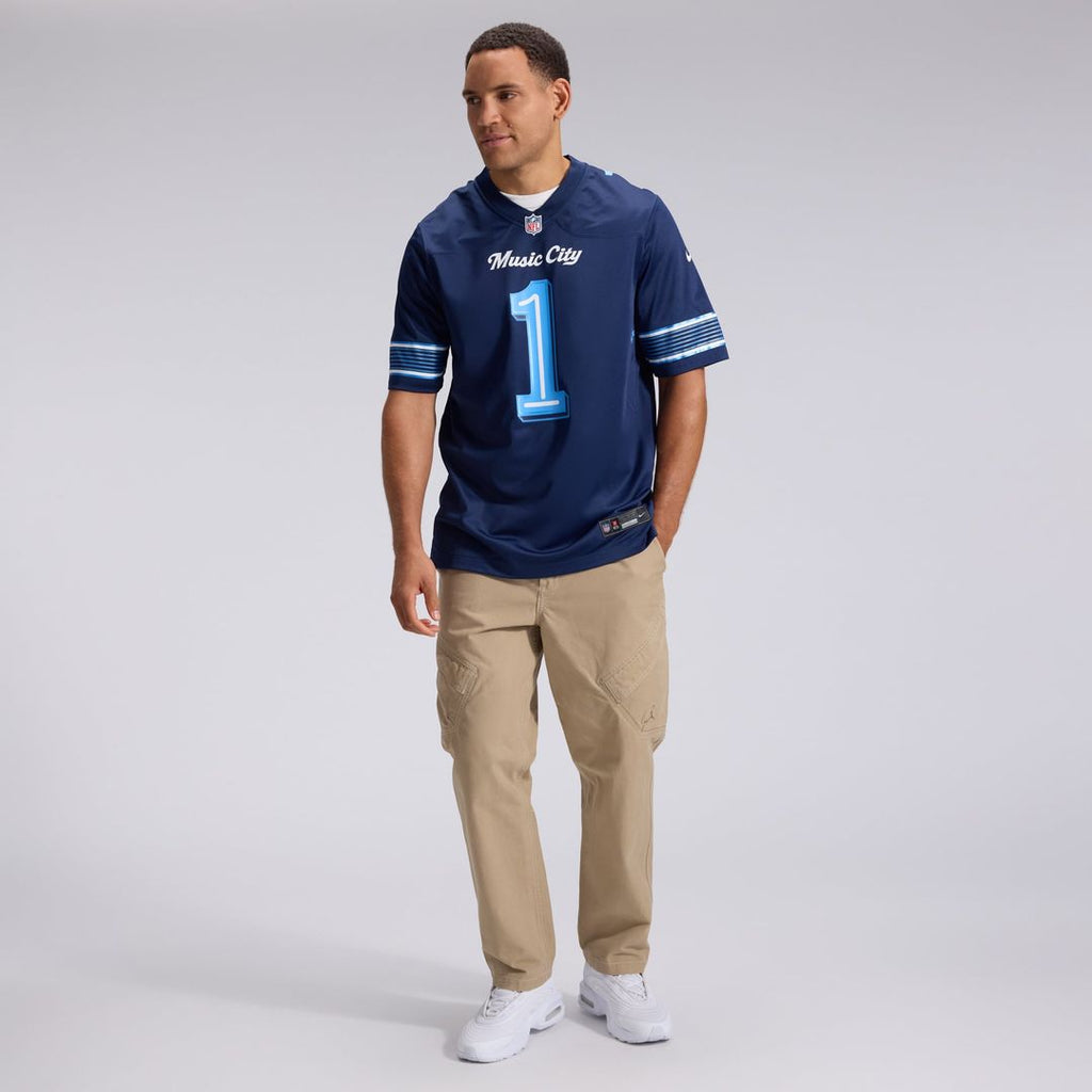 Tennessee Titans Cameron Ward Nike 2026 Rivalries Collection Game Jersey - Navy