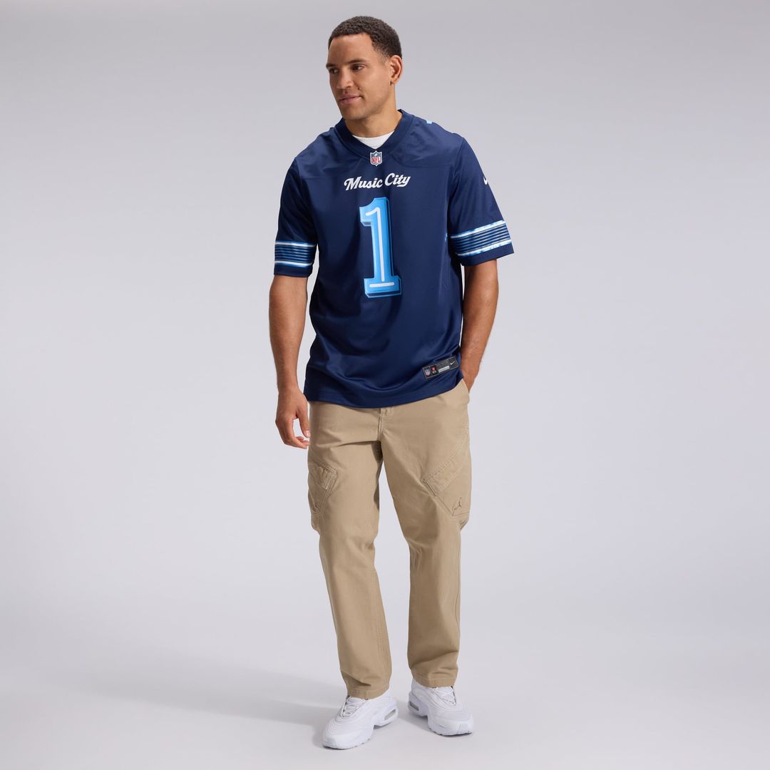 Tennessee Titans Cameron Ward Nike 2026 Rivalries Collection Game Jersey - Navy