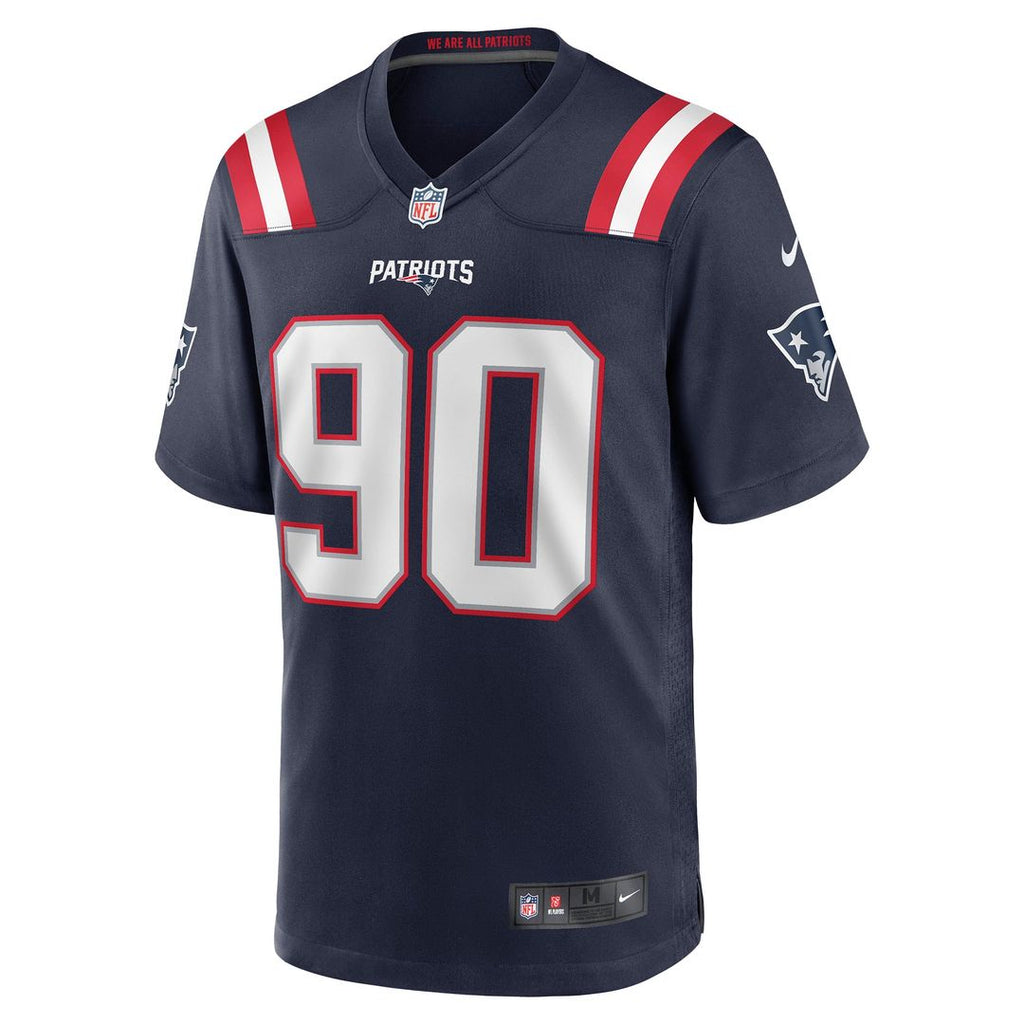 New England Patriots Christian Barmore Nike Player Game Jersey - Navy