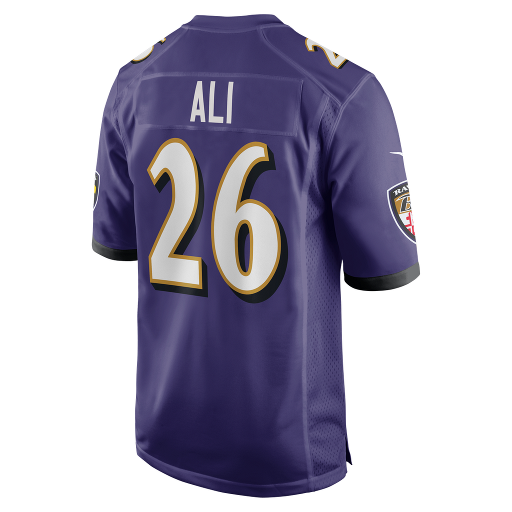 Baltimore Ravens Rasheen Ali Nike Team Game Jersey - Purple