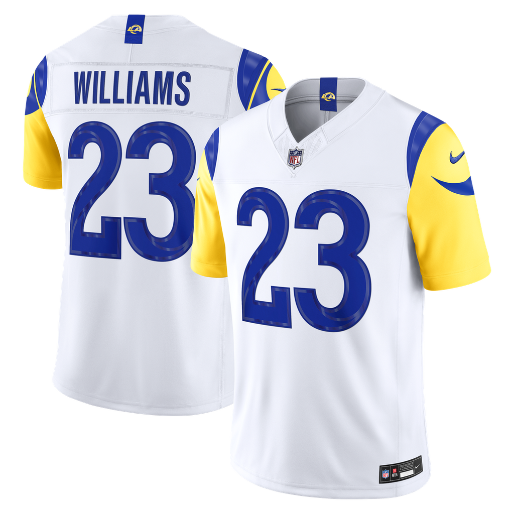 Los Angeles Rams Kyren Williams Nike Vapor F.U.S.E. Stitched Limited Jersey - White