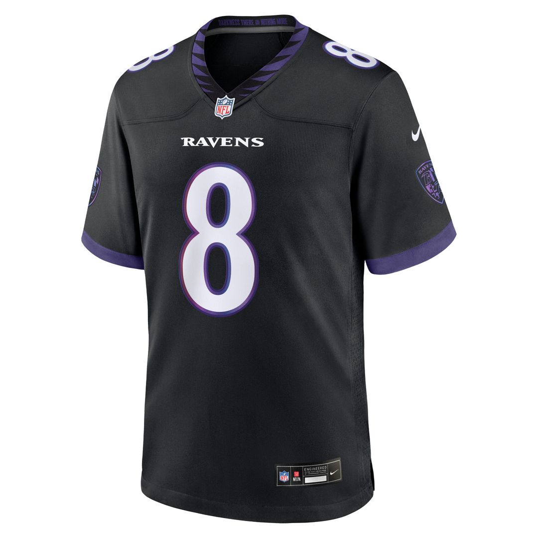 Baltimore Ravens Lamar Jackson Nike Alternate Game Jersey - Black