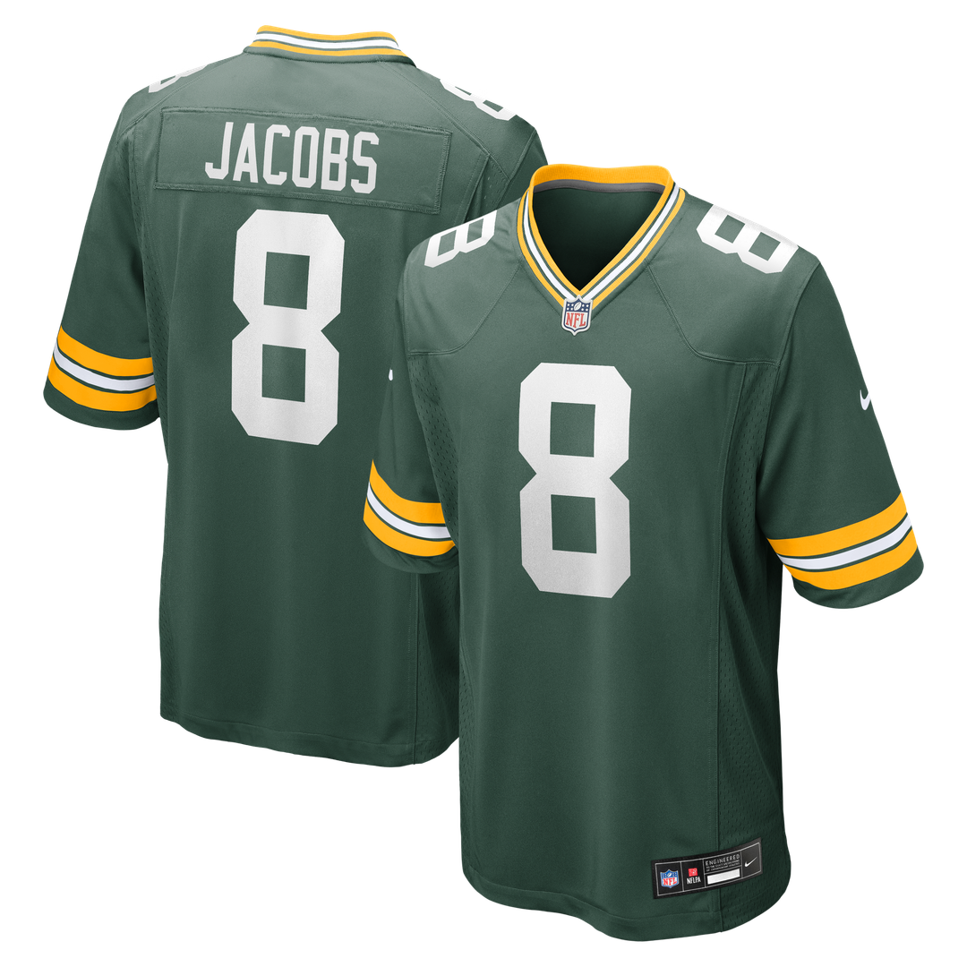 Green Bay Packers Josh Jacobs Nike Team Game Jersey - Green