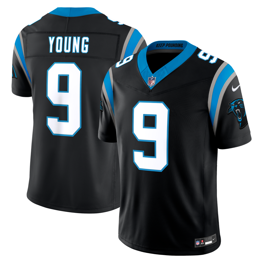 Carolina Panthers Bryce Young Nike Alternate Vapor F.U.S.E. Stitched Limited Jersey - Blue