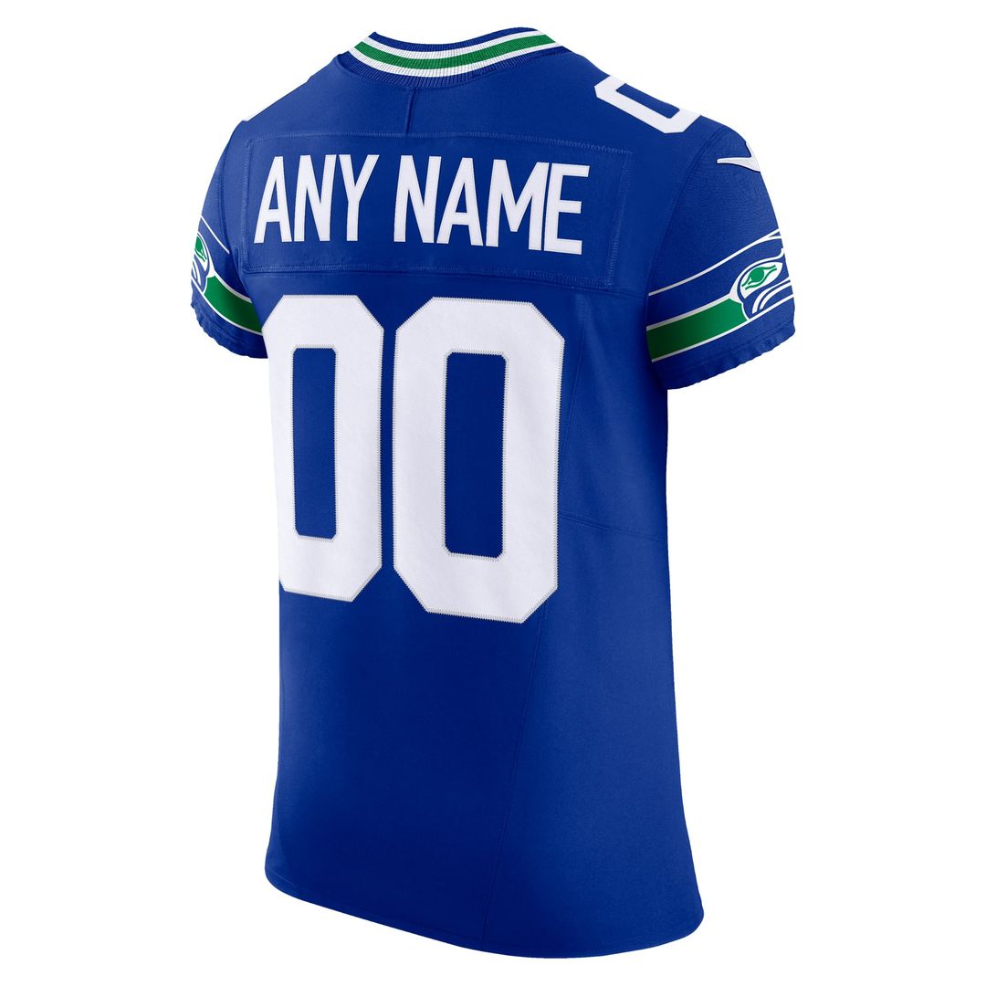 Seattle Seahawks Nike Alternate Vapor F.U.S.E. Elite Custom Jersey - Royal