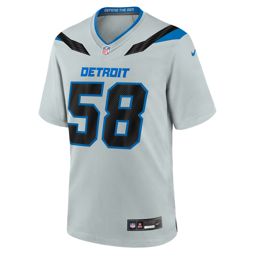 Detroit Lions Penei Sewell Nike 2026 Rivalries Collection Game Jersey - Silver
