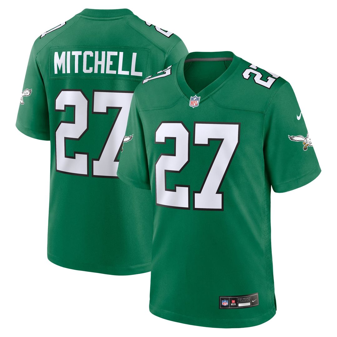 Philadelphia Eagles Quinyon Mitchell Nike Alternate Game Jersey - Kelly Green
