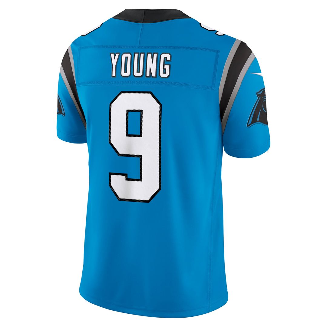 Carolina Panthers Bryce Young Nike Alternate Vapor F.U.S.E. Stitched Limited Jersey - Blue