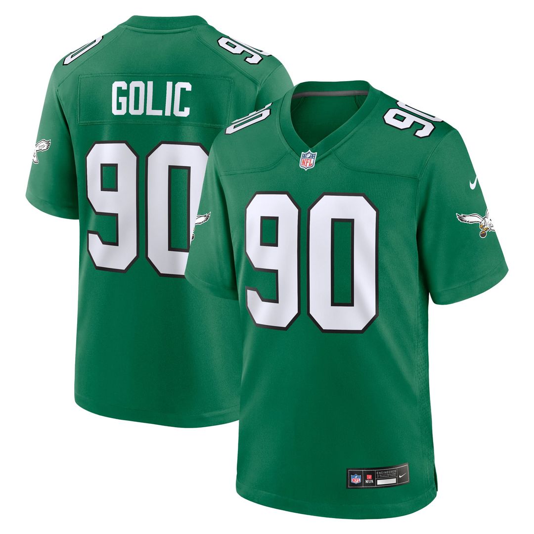Philadelphia Eagles Mike Golic Nike Retired Player Alternate Game Jersey - Kelly Green