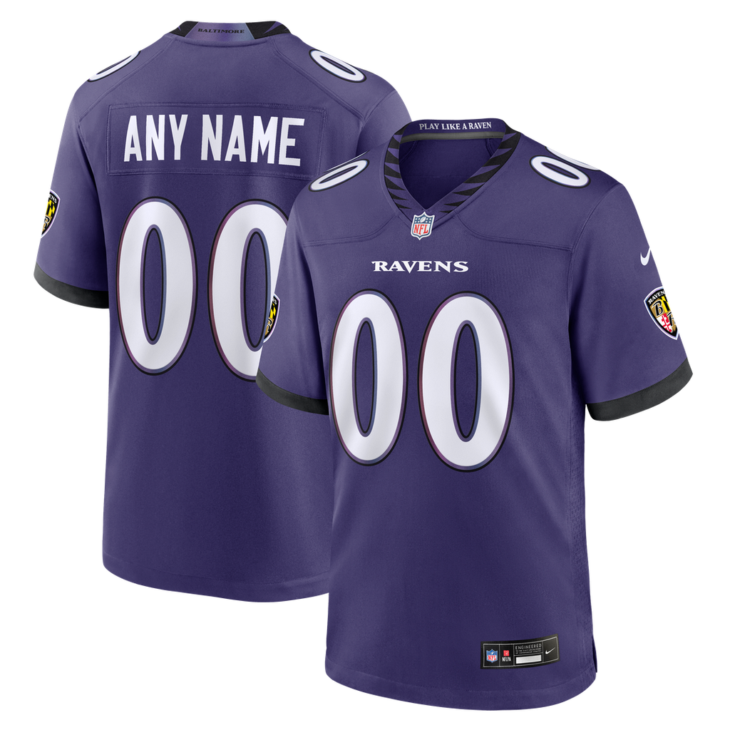Baltimore Ravens Nike Custom Game Jersey - Purple